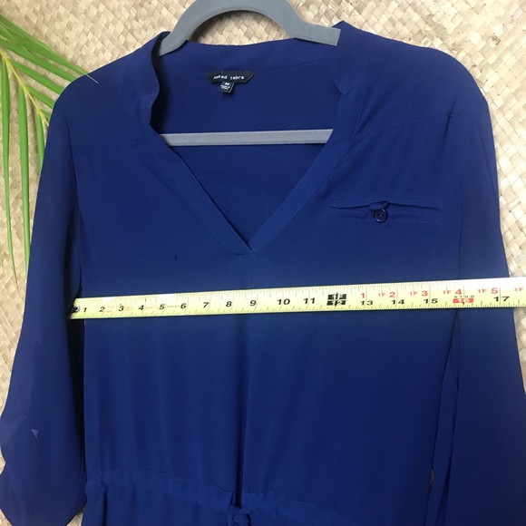 Naked zebra royal blue long sleeve shirt dress - Picture 6 of 7